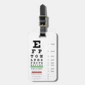 Snellen Eye Chart Gepäckanhänger (Vorderseite vertikal)