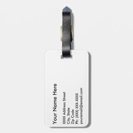 Snellen Eye Chart Gepäckanhänger (Rückseite vertikal)