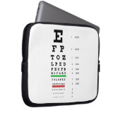 Snellen Eye Chart Laptop Sleeve (Vorne Rechts)
