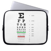 Snellen Eye Chart Laptop Sleeve (Vorderseite)
