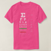 Snellen Eye Chart Test T-Shirt (Design vorne)