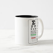 Snellen eyechart Tasse (VorderseiteRechts)
