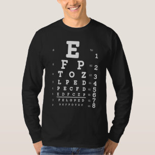Snellen Test Chart Optometrie Augenuntersuchung -  T-Shirt