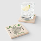 Snerks Ulu Café-Sandstein-Untersetzer Steinuntersetzer (Seitenansicht)