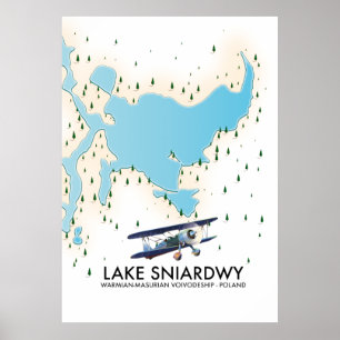 Sniardwy-See Polen Karte Poster