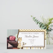 Snicker Doodle Giraffe Foto Geburtsankündigung Ankündigung (Stehend Vorderseite)