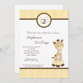 Snicker Doodle Giraffe Kinderdusche Einladung (Vorne/Hinten)