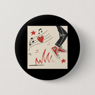 Snicker Music Colorful expressive Digital Art Illu Button