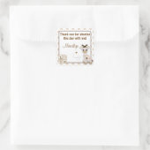 Snickerdoodle Giraffe-Aufkleber Quadratischer Aufkleber (Tasche)