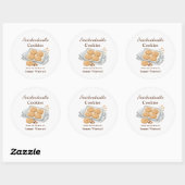 Snickerdoodle-Keks-Geschenklabel Runder Aufkleber (Blatt)