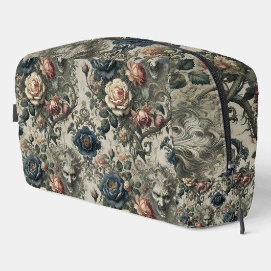 Snide Remarks - gotische Blumengroteske Waschbeutel (Rechte Ecke)