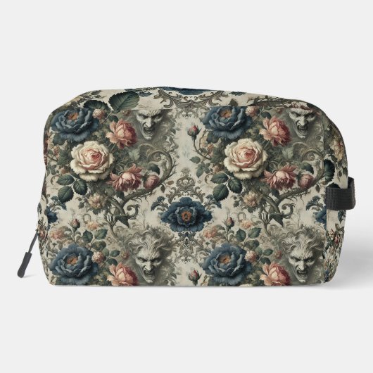 Snide Remarks - gotische Blumengroteske Waschbeutel (Rückseite)