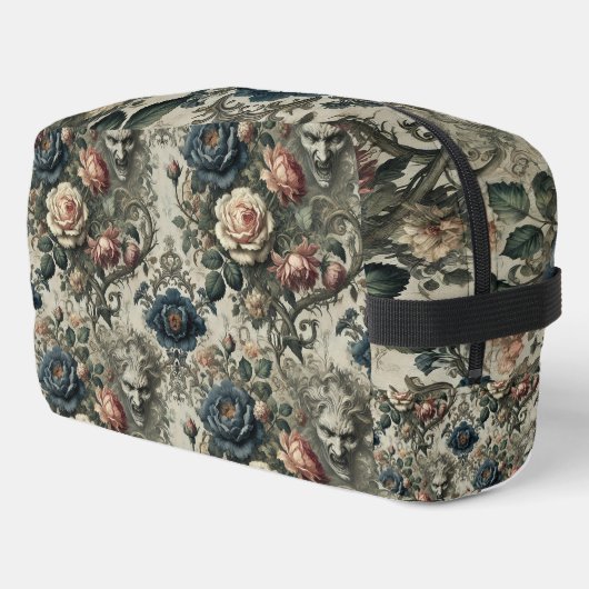 Snide Remarks - gotische Blumengroteske Waschbeutel (Linke Seite)