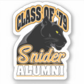Snider High School Class von '79 Decal Aufkleber (Vorderseite)