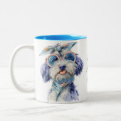 Sniff Happens – Cheeky Pup Zweifarbige Tasse (Links)