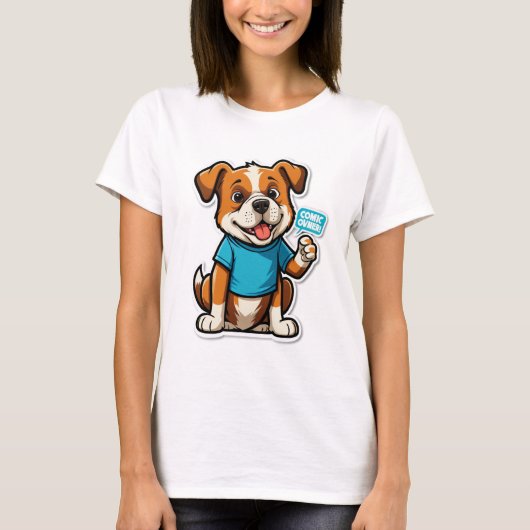 Sniff Happens - Funny Dog Cartoon T - Shirt (Vorderseite)