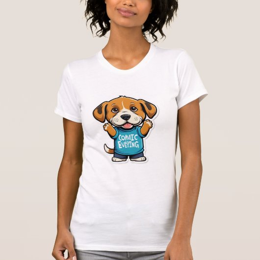 Sniff Happens - Funny Dog Cartoon T - Shirt (Vorderseite)