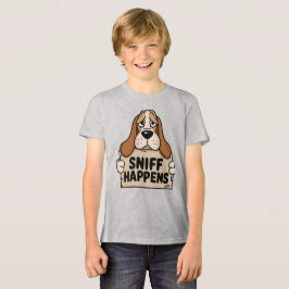 Sniff Happens - Sad Basset Hound Tri-Blend Shirt