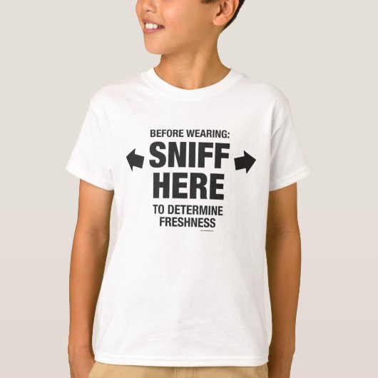 Sniff Test Funny Gag Kids T - Shirt (Vorderseite)