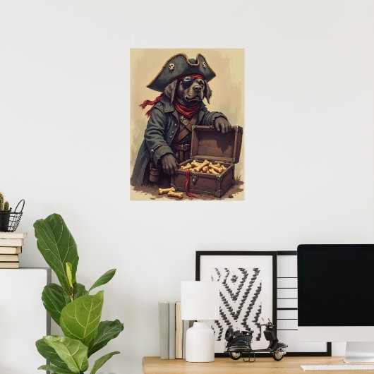 Sniffbeard’s Gold: Bones, Biscuits, Bacon Poster (Heimbüro)