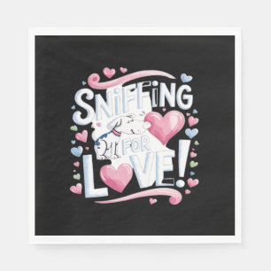 Sniffen nach Liebe! Hund Serviette
