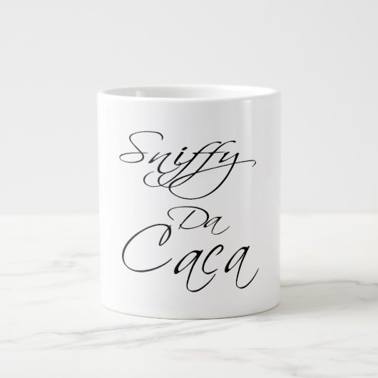 SNIFFY DA CACA Jumbo-Tasse (Vorderseite)