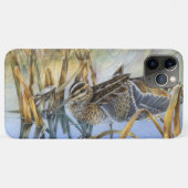 Snipe bird Art Winter Morgeni iPhone Case (Rückseite (Horizontal))