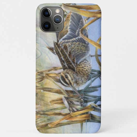 Snipe bird Art Winter Morgeni iPhone Case (Rückseite)