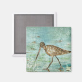 Snipe Shorebird Beach House Deco Magnet (Vorderseite/Rückseite)