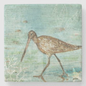 Snipe Shorebird Beach House Wohngestaltung Steinuntersetzer (Vorderseite)