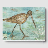 Snipe Shorebird Painting Beach House Gästebuch (Rückseite)