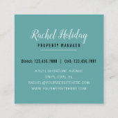 Snipe Shorebird zum Thema Strandküste Quadratische Visitenkarte (Rückseite)