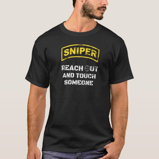 Sniper erreicht konkurrierende Shooting Range Mili T-Shirt (Vorderseite)