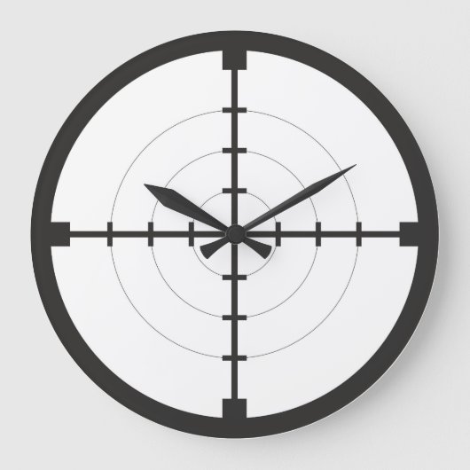 sniper finder target symbol weapon gun army große wanduhr (Vorderseite)