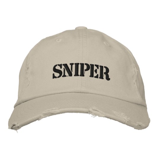 Sniper Hat Bestickte Kappe (Vorderseite)