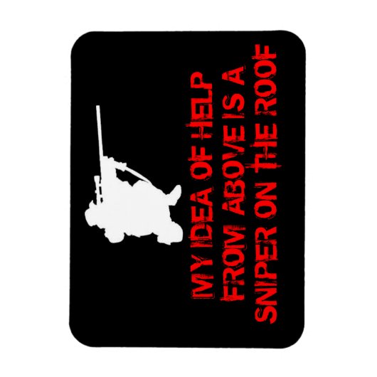 Sniper - Hilfe von oben - Kühlschrankmagnet Magnet (Vertikal)