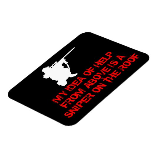 Sniper - Hilfe von oben - Kühlschrankmagnet Magnet (Linke Seite)