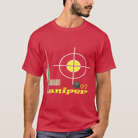 Sniper mit Helm und sieben Kugeln T - Shirt (Vorderseite)