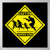 Sniper Xing - Wand / Türzeichen Poster (Vorne)