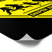 Sniper Xing - Wand / Türzeichen Poster (Ecke)