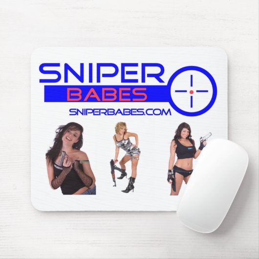 SniperBabes.com-Mädchen mit GewehrMausunterlage Mousepad (Mit Mouse)