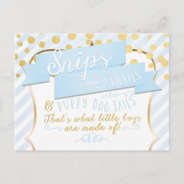 Snips & Snails Ankündigung Foto Postkarte