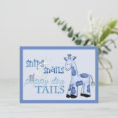 Snips & Snails Baby Boy Blue Dusche Einladung (Stehend Vorderseite)
