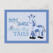 Snips & Snails Baby Boy Blue Dusche Einladung (Vorderseite)