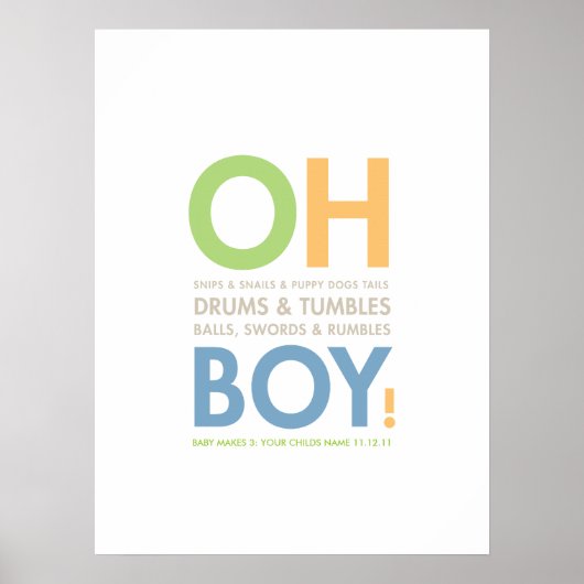 Snips & Snails Baby Boy's Room Poster (Vorne)