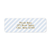 Snips & Snails Blue Striped Card Address Labels (Vorne)
