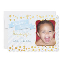 Snips & Snails Einladungen zum Blue & Gold Party F