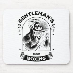 #snirt Gentleman's Boxing Club Retro with Box Boxe Mousepad