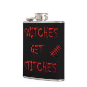 Snitches erhalten Stiche Flachmann (Links)