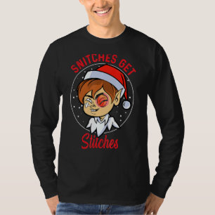 Snitches erhalten Stitches Elf Xmas Funny Snitches T-Shirt